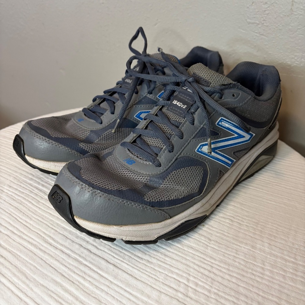 New Balance 1540v3 Mens Running Shoes Grey Blue Rollbar Motion Control W1540G3